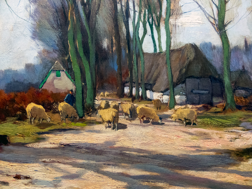 Munninghoff, Landweg met boerderij en schapen