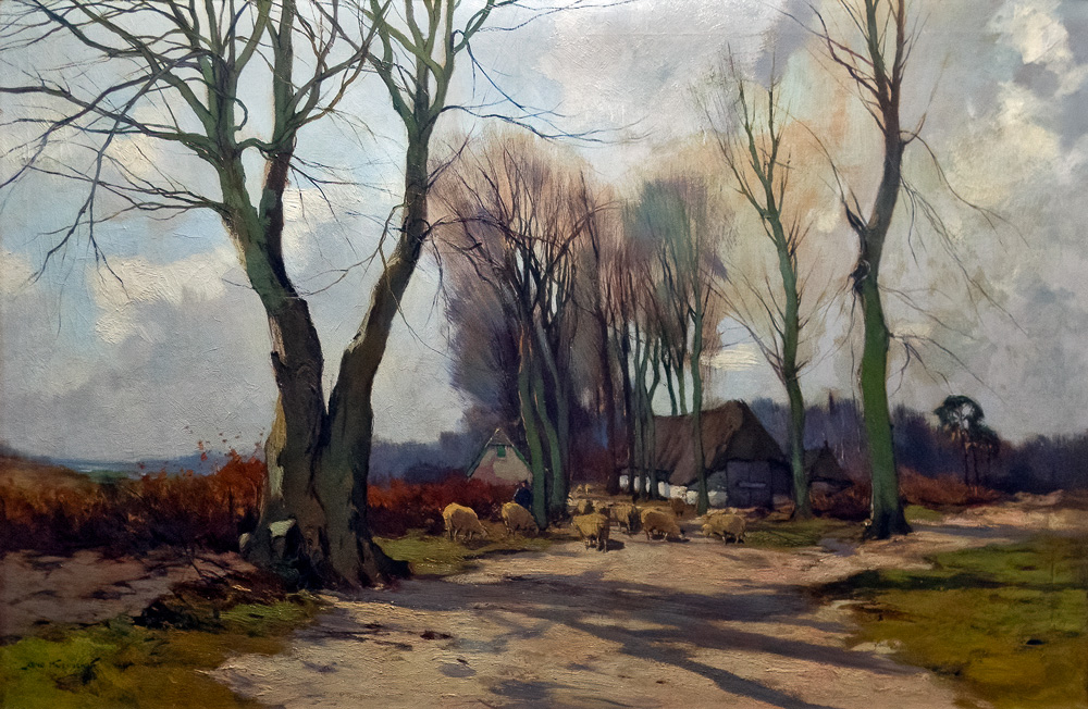 Munninghoff, Landweg met boerderij en schapen